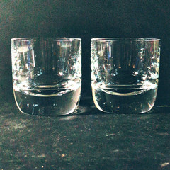 BLOCK SUNRISE DBL OLD FASHIONED GLASSES, Cut Lead Crystal, 3 7/8″, 10 Oz, 2PCS