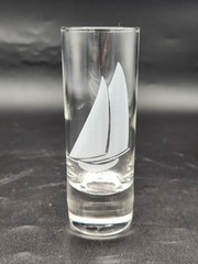 Royal Copenhagen 1994 Cordial Schooner Shooter Glasses Set Of 6 Wooden Crate EUC