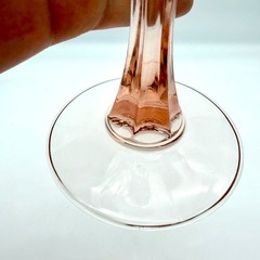 Cristal d’Arques Durand CRA35 Pink Spiked Stem Wine Goblets Set of 4