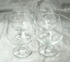 Vtg Libbey EMBASSY Set of 4~12oz Brandy Glasses Snifters 3705 Safety Edge NEW 1