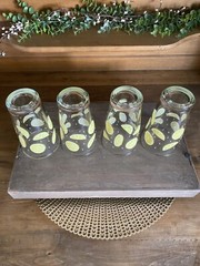 Set of 4 Vintage 16 oz Libbey Tumbler Glasses Lemon 🍋 Slices Made in USA ~NICE~
