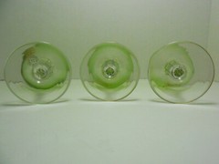 Set of 6 Antique Signed Moser Bohemian Stemmed Wine Glasses Circa 1895 – 1918