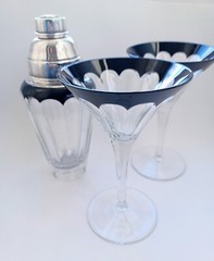 Faberge Grand Duke Martini Set in Black – elegant fine cut crystal set