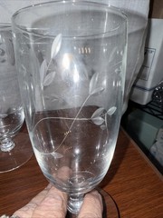 Princess House Heritage 6″ Stemmed Iced Tea/Water Glass Goblet~Set of 4
