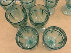 Vintage Libbey Duratuff Gibraltar Goblets Spanish Green Set of 8