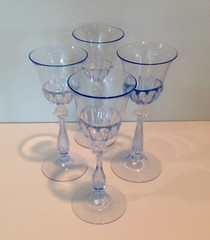 Set 4 MVM Cappellin Complicated murano Salviati Early venetian glasses