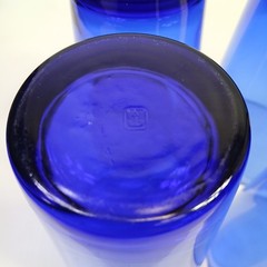 Vtg 14 Oz Anchor Hocking Cobalt Blue Flare Tumblers Glasses – SET of 4