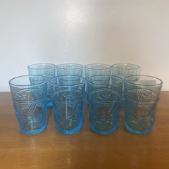 Lenox Butterfly Meadow Blue Glasses Cups 5” Tall Basket Weave Set Of 8