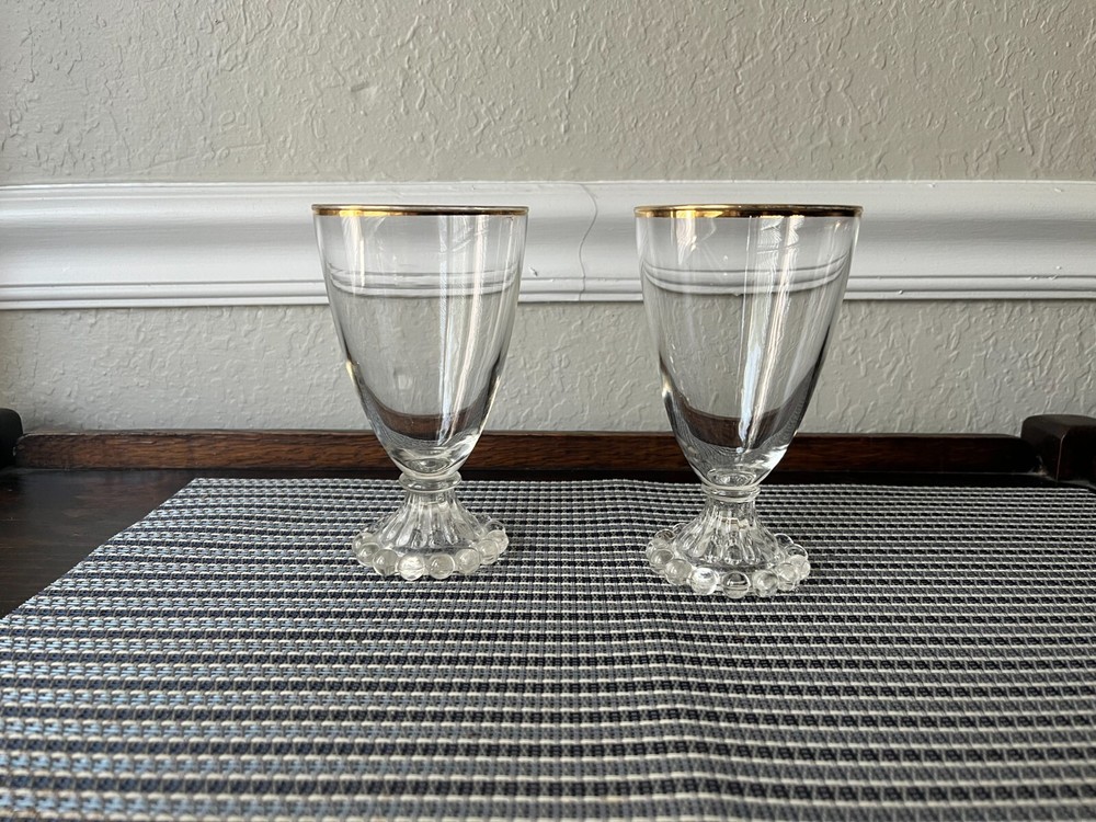 Vintage Anchor Hocking Berwick Boopie Glass Goblet Set Of 2