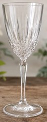 Vintage Luminarc Diamant Crystal Wine Glasses Sunburst Pattern Set of 4