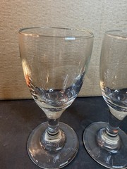 Vintage Etched Floral Stemware Lot 8 Assorted Wine Goblets Cordial Glasses