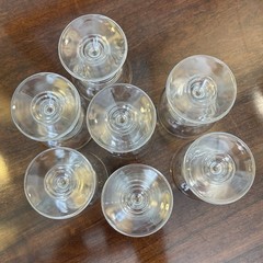 7 Anchor Hocking Manhattan Art Deco Cordial Sherry Wine Glasses Vintage Ribbed