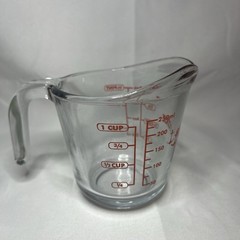 Anchor Hocking 1 Cup 8 Oz Measuring Cup Clear Red Graphics Liquid