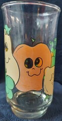 1970s Nancy Lynn Anchor Hocking Happy Fruit Design 5″ Glass Tumbler Vintage