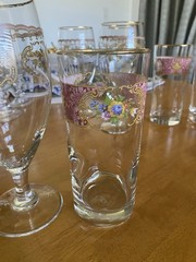 ROYAL ALBERT/ ROYAL DOULTON LADY CARLYLE TWO ICE TEA & TWO HIGHBALL GLASSES