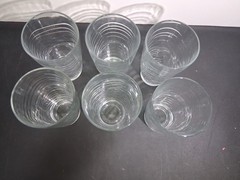 Vintage Libbey Orbita Waved Drinking Glasses Tumblers Clear 16 Oz Set of 6