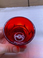 Fostoria Argus Ruby Old Fashioned Barware Glass 3-7/8″ whiskey liquor cadmium