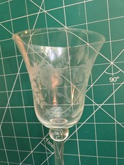 11 VTG Crystal Etched Wine Glasses Elegant Floral Design 2 Sizes