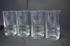 Clear Crystal 16OZ Highball Drinking Tumblers. Set (4)