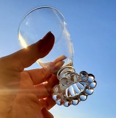 8-Vintage Anchor Hocking Berwick Bloopie Clear Water Ice Tea Wine Goblet Glasses