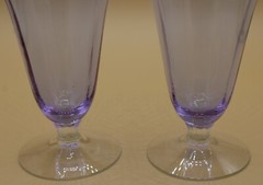 Fostoria Wisteria Lavender Tea/Water Glass (Set of 2 Neodymium Glass 5 1/2″ Tall