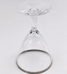 Fostoria Wedding Ring Claret Water Wine Glass Goblet Platinum Vintage USA