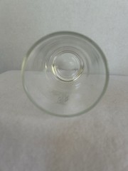 Glass Monogrammed “J” 5 inch Etched Glass Tumbler Excellent Condition Clear