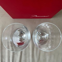 Baccarat Vega Crystal Wine Glass Pair Set 18cm w/ Box Excellent Condition