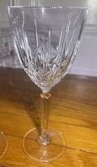 Set of 4 Waterford Marquis Sparkle Wine Glasses Water Goblets 8 1/4″ Tall