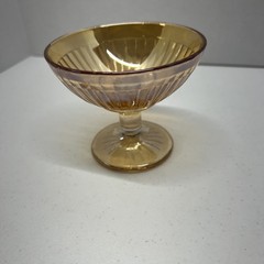 Vintage – Depression Glass Carnival Marigold Champagne Coupe Dessert Glassware