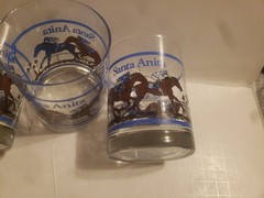 VTG Libbey Glass Santa Anita Lowball Whisky Double Old Fashioned Horse Racing 4