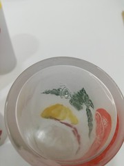 VTG MCM Federal Glass frosted fruit collins glasses (set of 6) VGC