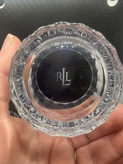 Ralph Lauren Classic Pattern Old Fashioned Glass Crystal Whiskey Rock 2008 Set 3