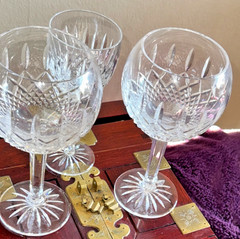 Waterford Crystal BALLYBAY overside 2 Balloon Goblet 1 Cattlesmaine wine Glasses