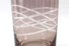 Set of 2 Smokey Gray On The Rocks Tumblers Swirl Pattern Barware Glasses