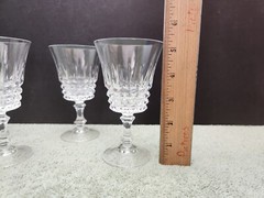 Tuilleries Villandry Wine Glasses Cristal D’Arques Durand 5-1/4″ Set of 4