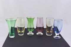 LENOX GEMS ASSORTED COLORS LOT OF 6 CORDIAL SHOT GLASSES NEW IN BOX