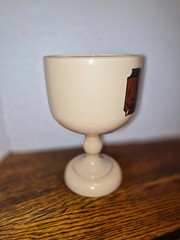 Tiara Glass Zodiac Goblet. Large, heavy glass.