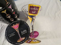 Santa Barbara Lolita Martini Birthday Girl 7 oz Bar Glassware Glass Stemware