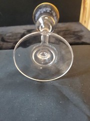 2 Mikasa Antique Lace Wine Glass Stems Gold Trim Goblets 8.5″H ECU Holiday DW678