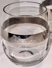 8 Roly Poly Glasses Silver Band Harness Steeplchase Thoroughbred Horse Racing #2