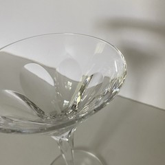 Vintage Crystal Martini Glasses Set Of 4 Heavy Duty Beautiful! 40’s EUC Wine