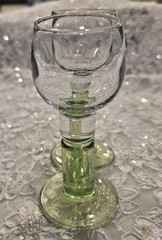 2 Lime Green Stem Liqueur or Port Glass ~ Bormilio Rocco Limocino Goblet Cordial