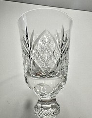 Set Of 6 Cristallerie Lorraine France Cut Crystal Sherry White Wine Glasses 7” T