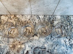 Waterford Set 4 Drink Cocktail Glasses Lot Pineapple Margarita Manhattan Recipes