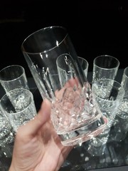(1) Highball Tumbler 5-5/8″ Glass Cut Clear Crystal Edinburgh Montrose signed