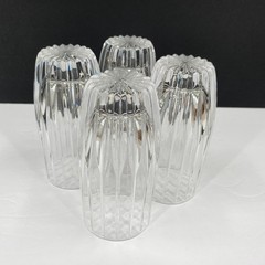 Mikasa Park Lane Cut Crystal 10 oz Highball Tumblers Glasses 5 5/8» Lot of 4