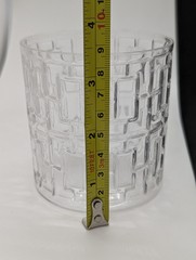 Vintage 1965 Imperial Glass SHOJI TRELLIS Rocks Glasses Set of 4 CLEAR 12oz