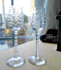 Rock Sharpe Baden Sherry Cut Crystal Stem 1004 Mid Century