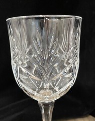 RETIRED 5th Ave PORTICO Water Wine Goblets Crystal Clear Ind. 7 7/8” VTG